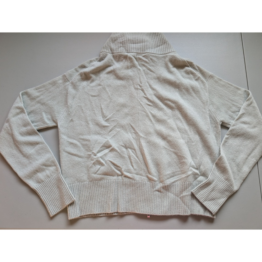 New White + Warren 100% Cashmere Zip Jacket Wide leg Pants Set Sz M Mint 9A602 - Picture 9 of 13